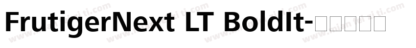 FrutigerNext LT BoldIt字体转换